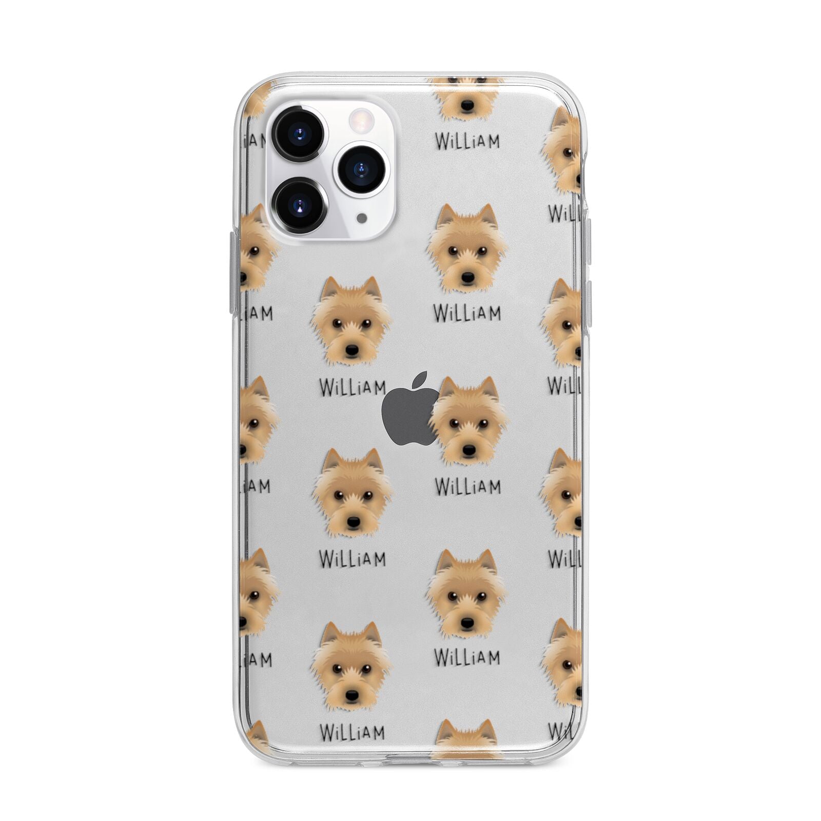 Australian Terrier Icon with Name Apple iPhone 11 Pro in Silver with Bumper Case