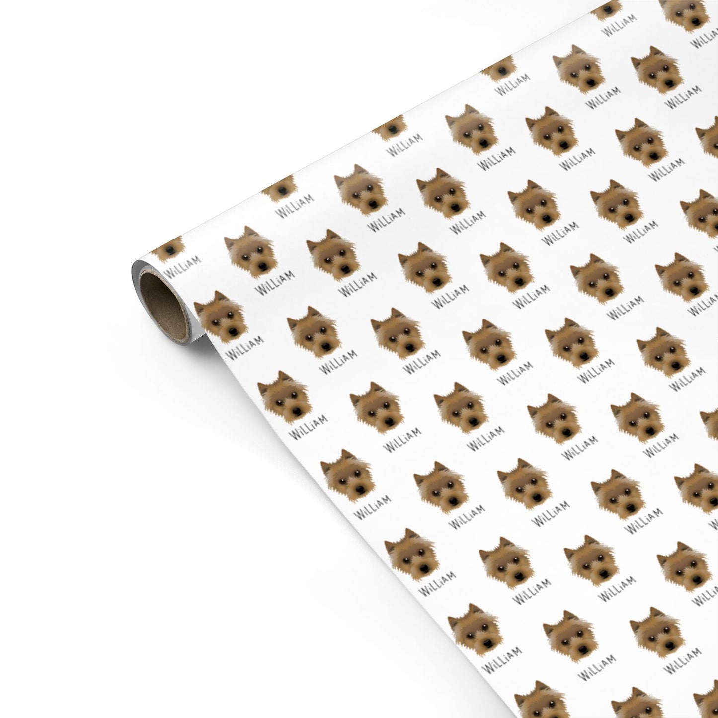 Australian Terrier Icon with Name Personalised Gift Wrap