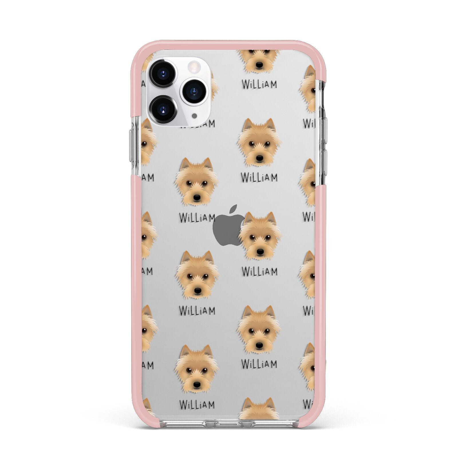 Australian Terrier Icon with Name iPhone 11 Pro Max Impact Pink Edge Case
