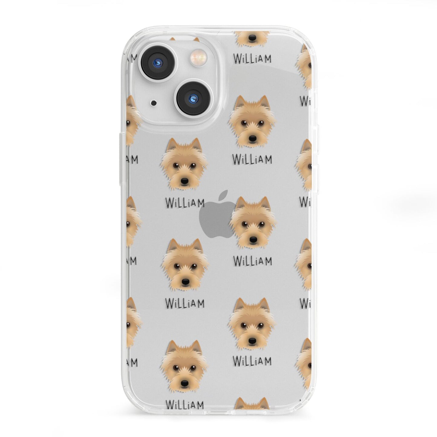 Australian Terrier Icon with Name iPhone 13 Mini Clear Bumper Case