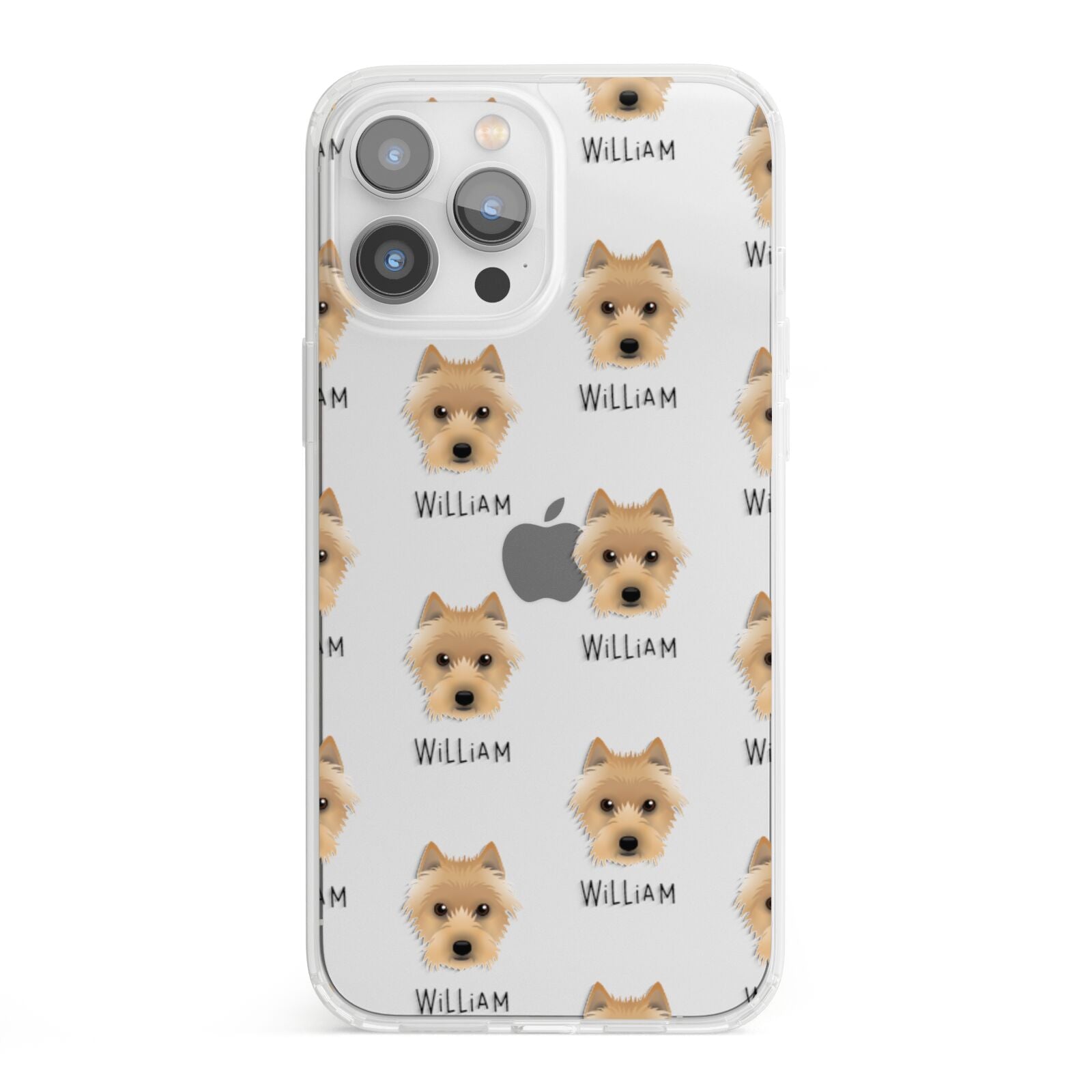 Australian Terrier Icon with Name iPhone 13 Pro Max Clear Bumper Case
