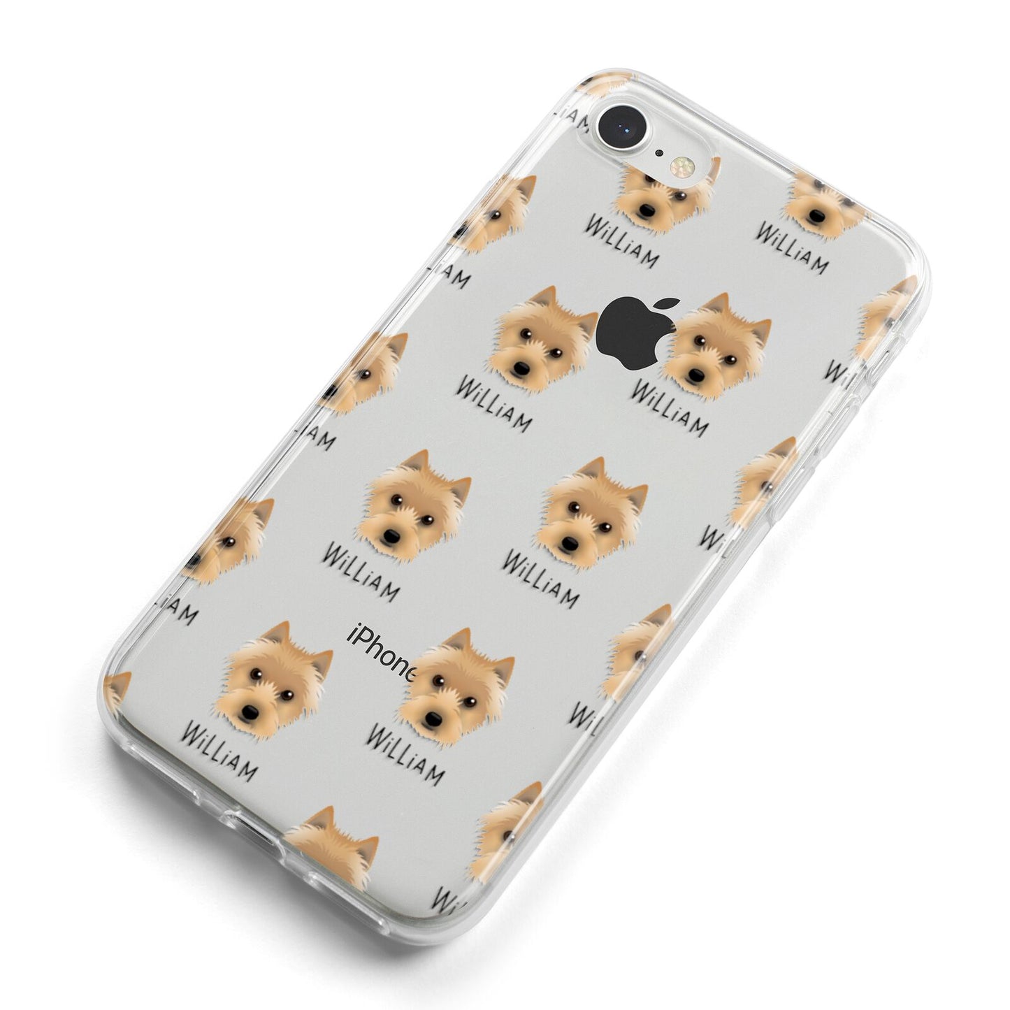 Australian Terrier Icon with Name iPhone 8 Bumper Case on Silver iPhone Alternative Image