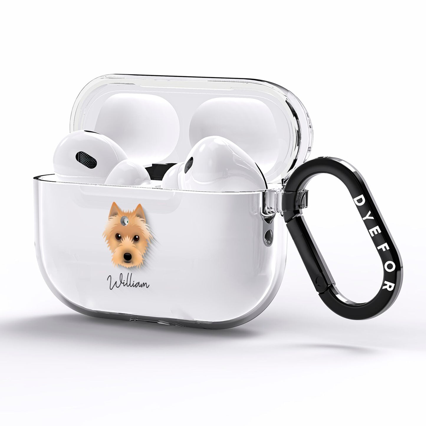 Australian Terrier Personalised AirPods Pro Clear Case Side Image