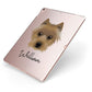 Australian Terrier Personalised Apple iPad Case on Rose Gold iPad Side View
