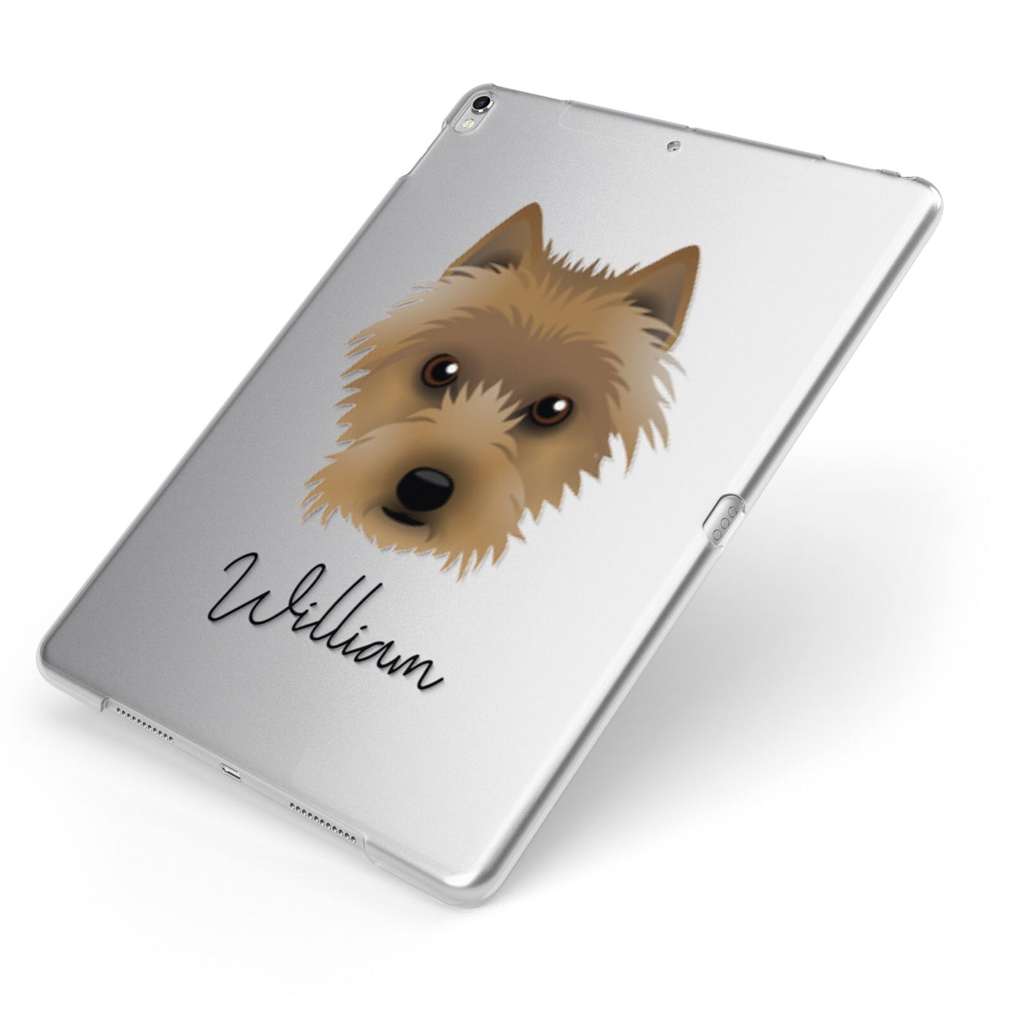 Australian Terrier Personalised Apple iPad Case on Silver iPad Side View