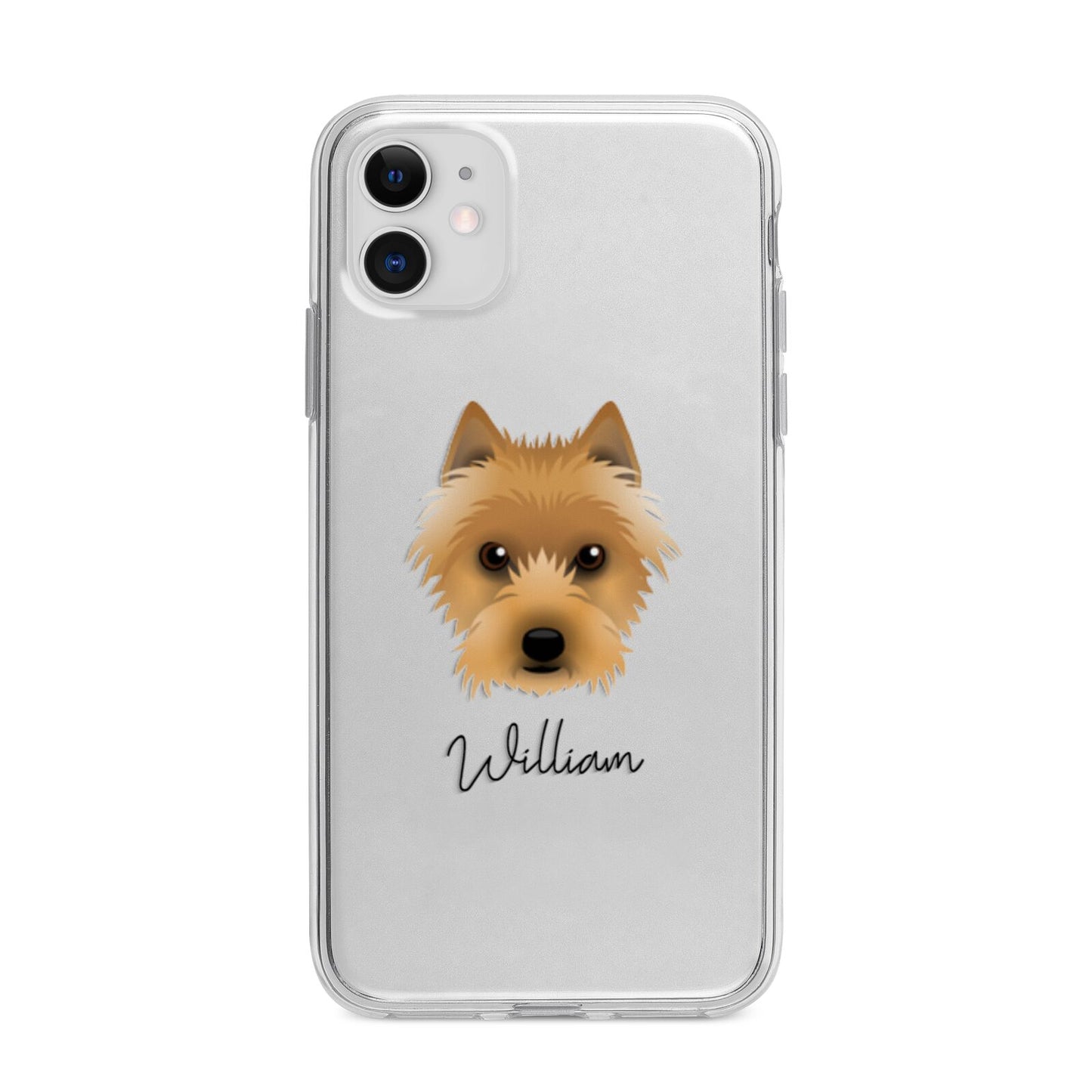 Australian Terrier Personalised Apple iPhone 11 in White with Bumper Case