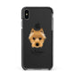 Australian Terrier Personalised Apple iPhone Xs Max Impact Case Black Edge on Black Phone