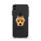 Australian Terrier Personalised Apple iPhone Xs Max Impact Case White Edge on Black Phone