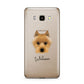 Australian Terrier Personalised Samsung Galaxy J7 2016 Case on gold phone