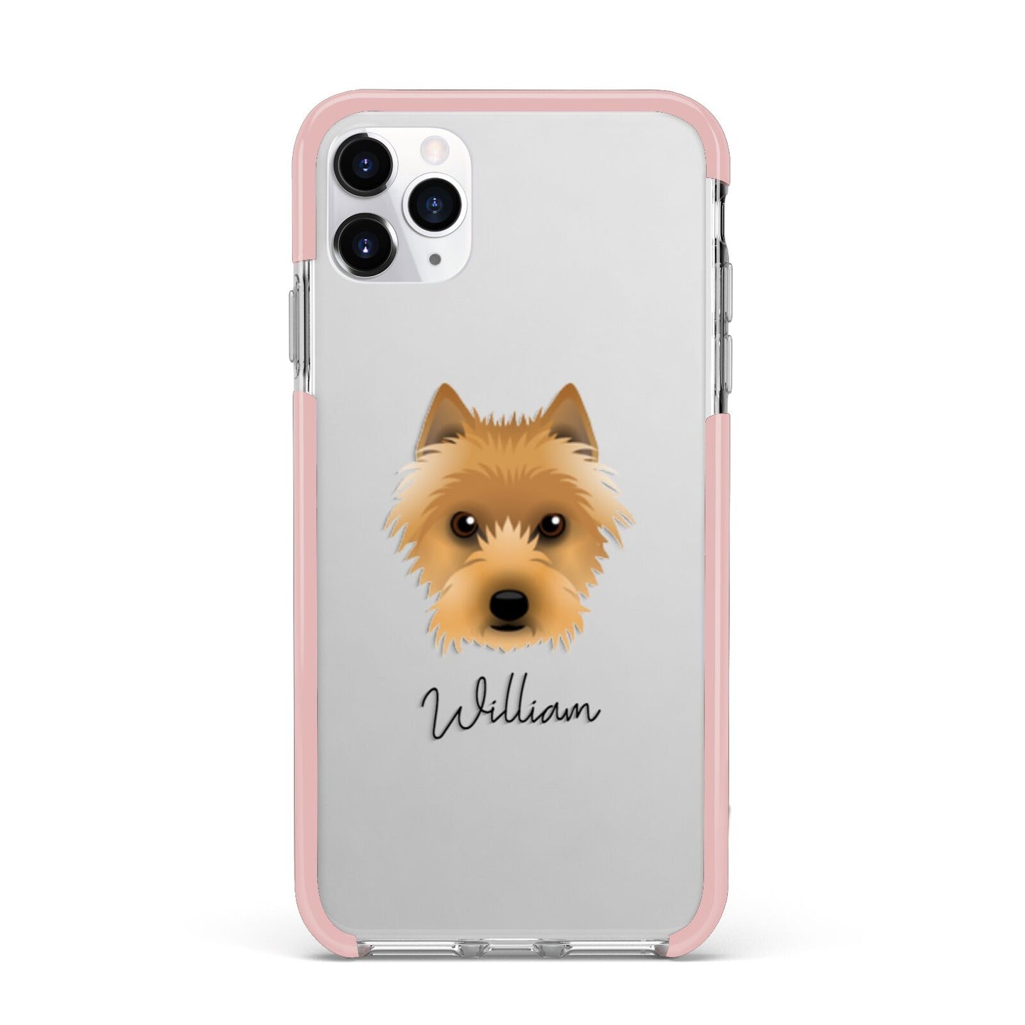 Australian Terrier Personalised iPhone 11 Pro Max Impact Pink Edge Case