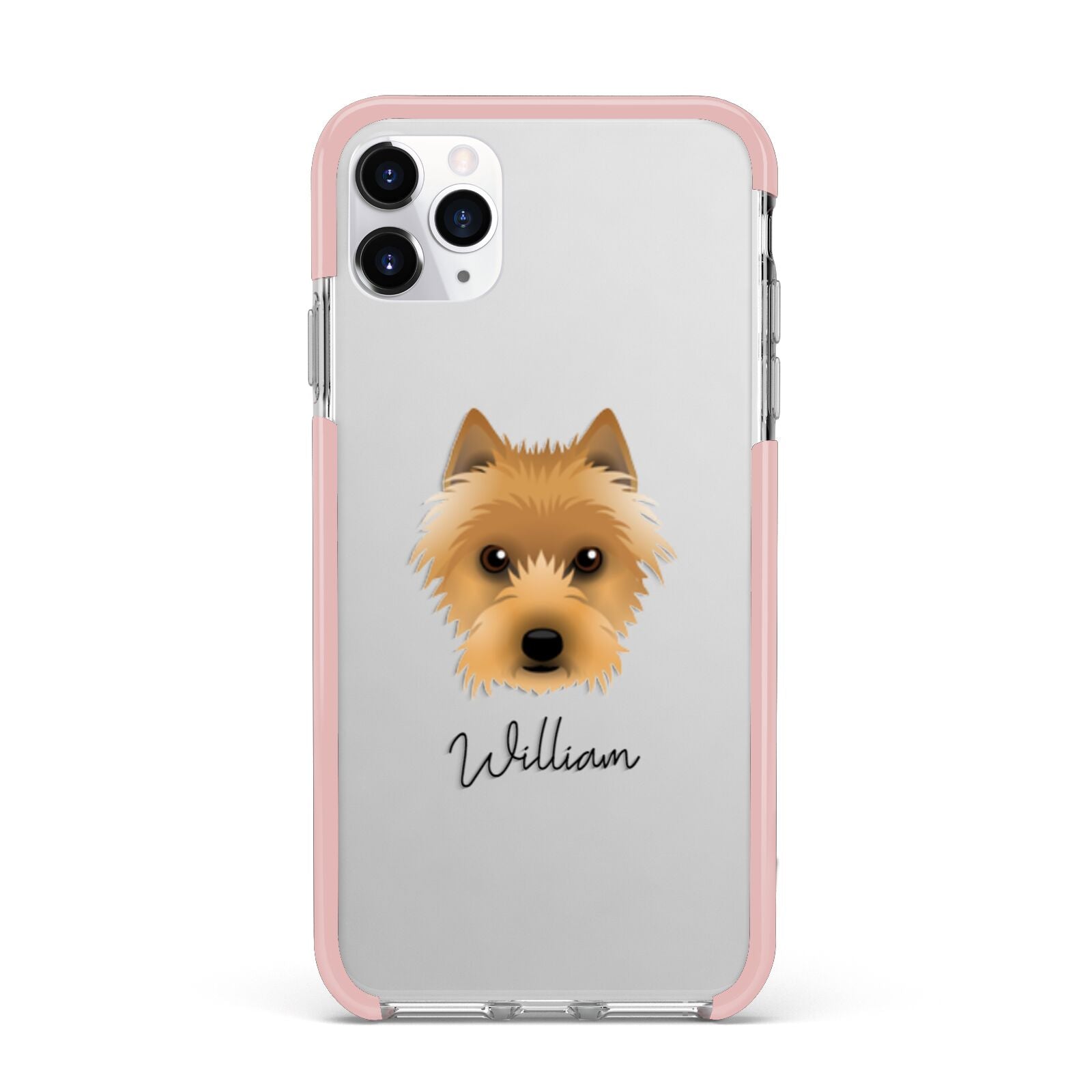 Australian Terrier Personalised iPhone 11 Pro Max Impact Pink Edge Case