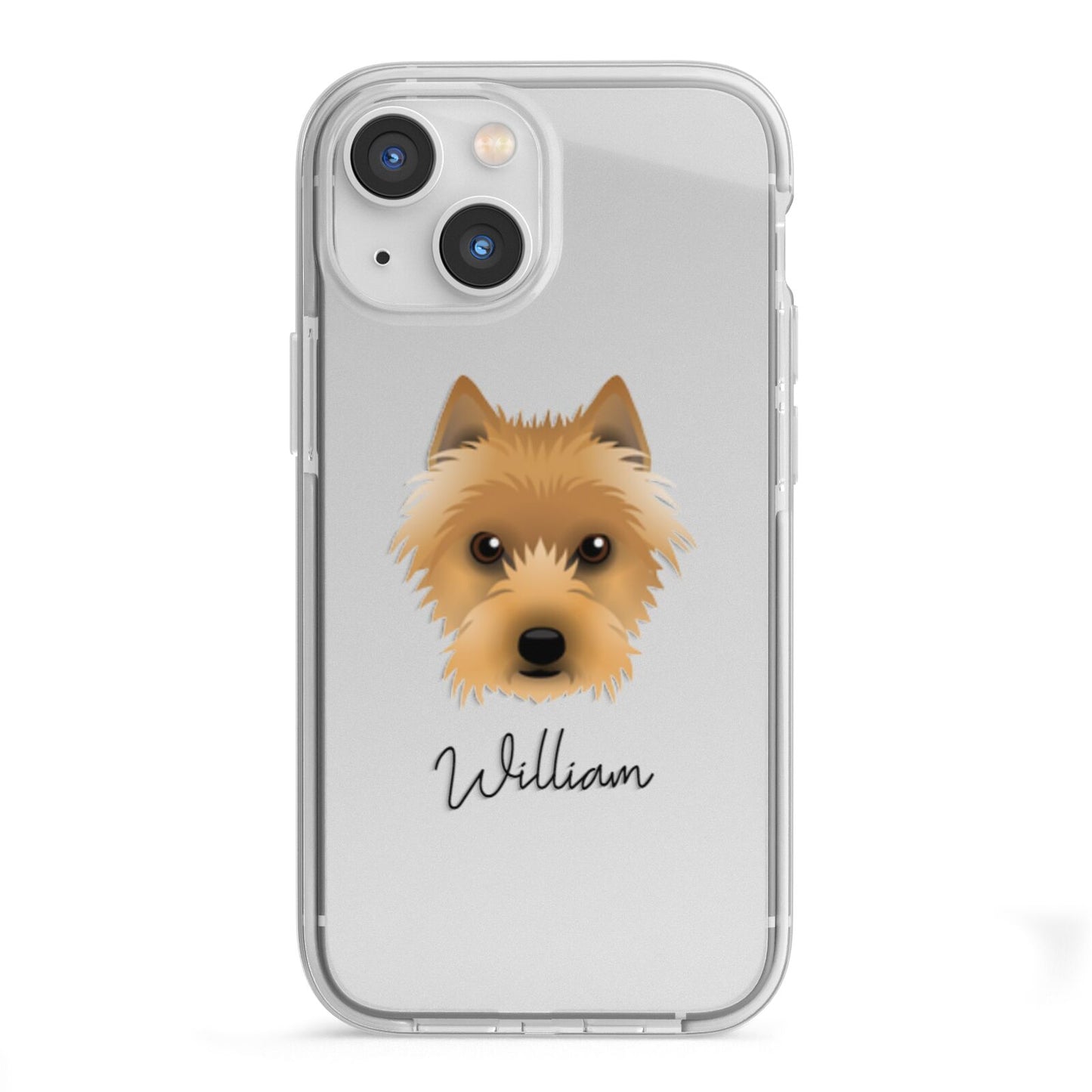 Australian Terrier Personalised iPhone 13 Mini TPU Impact Case with White Edges