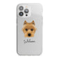 Australian Terrier Personalised iPhone 13 Pro Max TPU Impact Case with White Edges