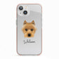 Australian Terrier Personalised iPhone 13 TPU Impact Case with Pink Edges