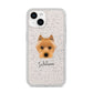 Australian Terrier Personalised iPhone 14 Glitter Tough Case Starlight