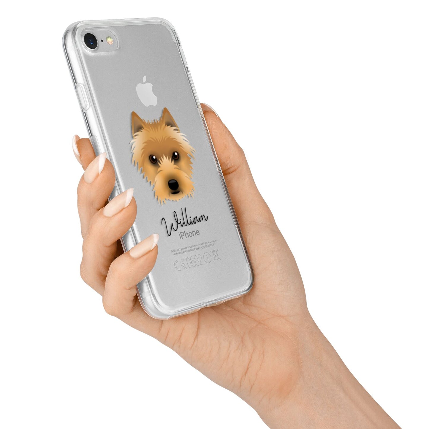 Australian Terrier Personalised iPhone 7 Bumper Case on Silver iPhone Alternative Image