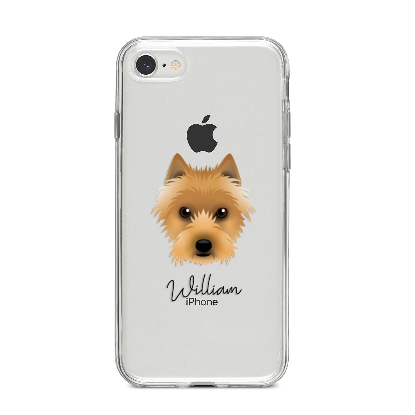 Australian Terrier Personalised iPhone 8 Bumper Case on Silver iPhone