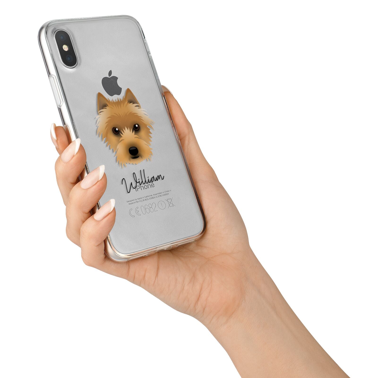 Australian Terrier Personalised iPhone X Bumper Case on Silver iPhone Alternative Image 2