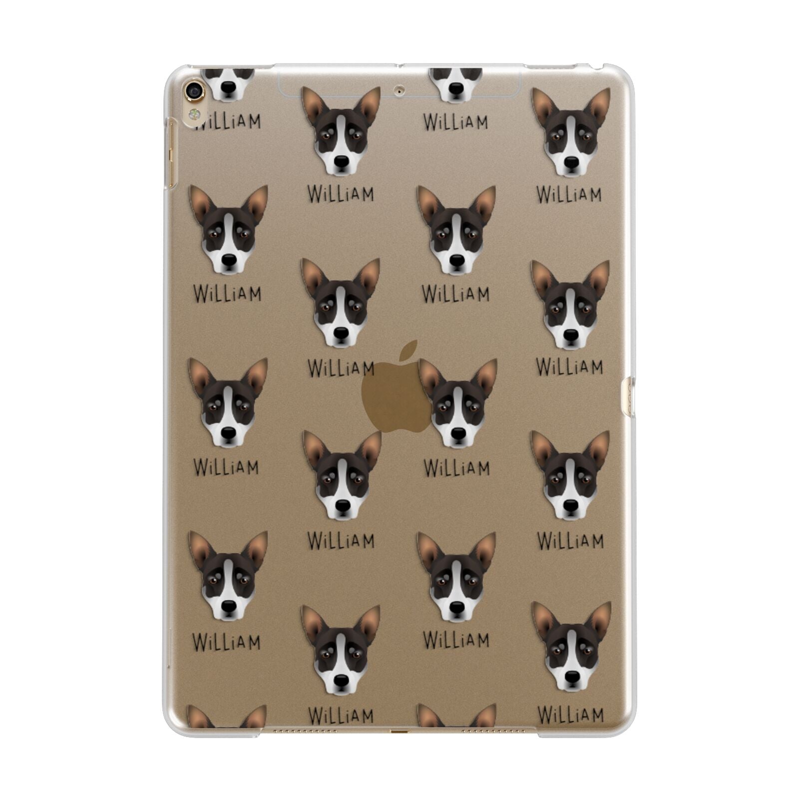 Australian Working Kelpie Icon with Name Apple iPad Gold Case