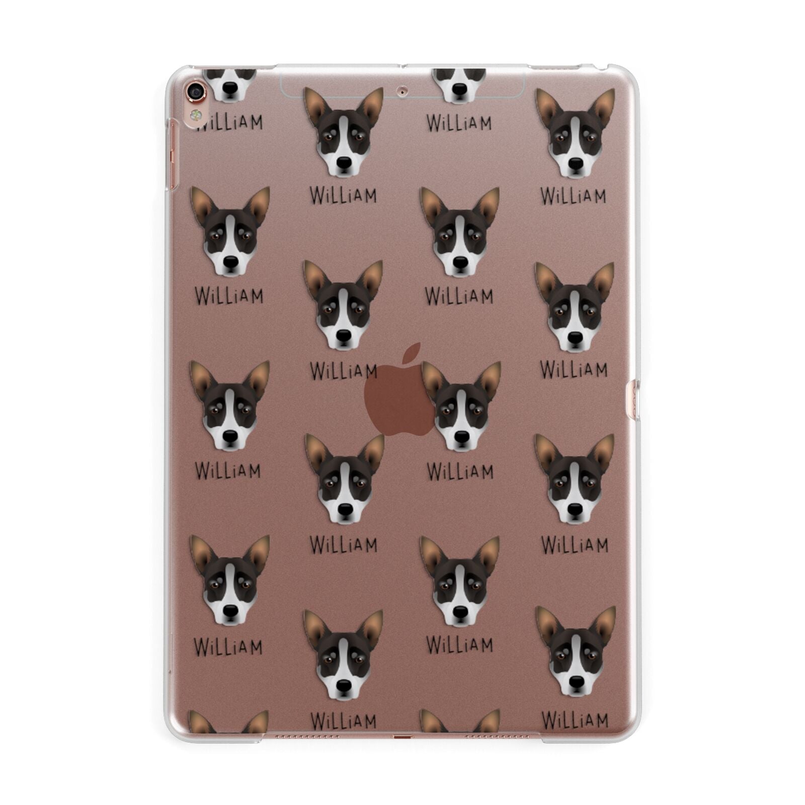 Australian Working Kelpie Icon with Name Apple iPad Rose Gold Case