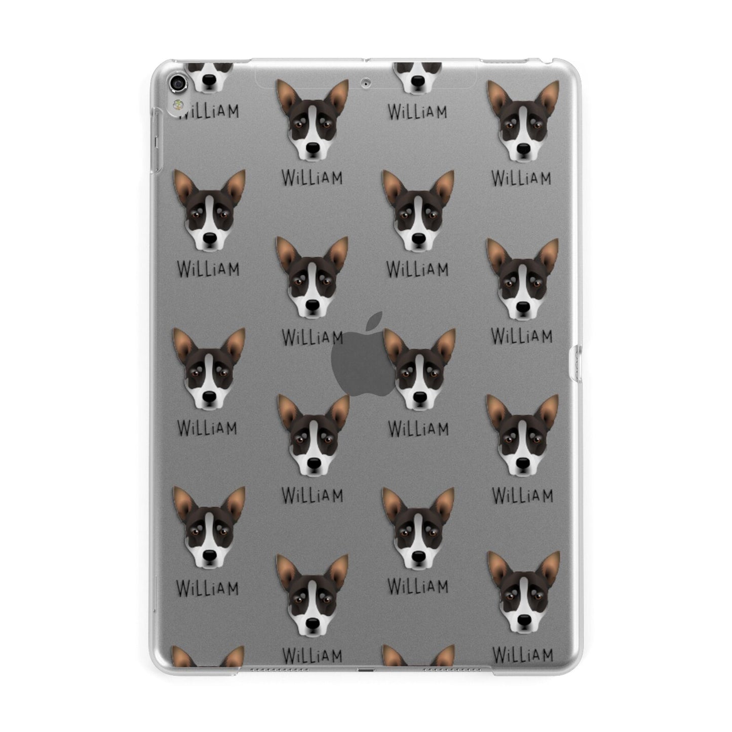 Australian Working Kelpie Icon with Name Apple iPad Silver Case