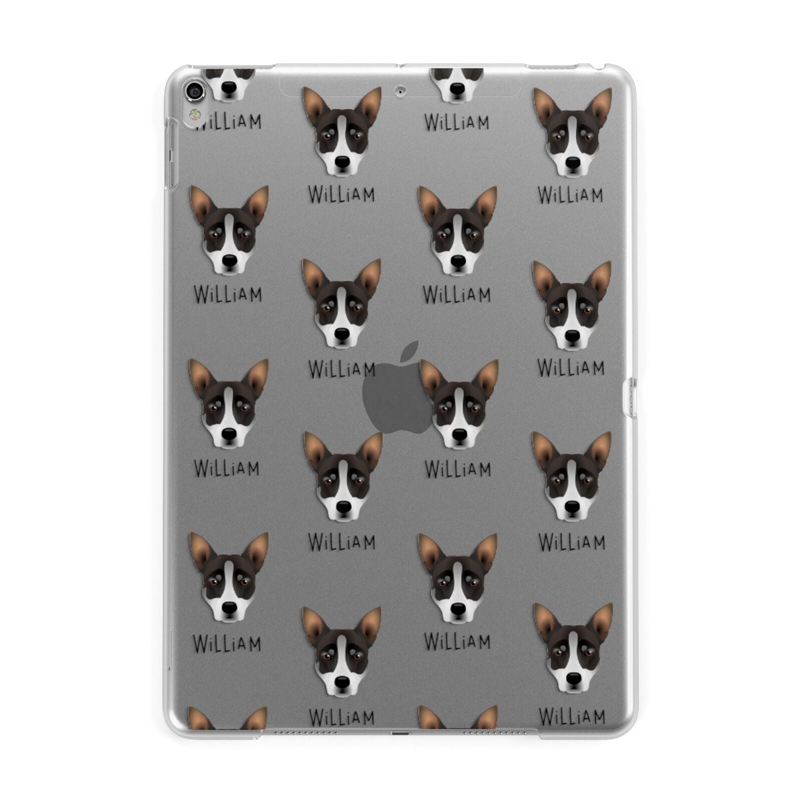 Australian Working Kelpie Icon with Name Apple iPad Silver Case