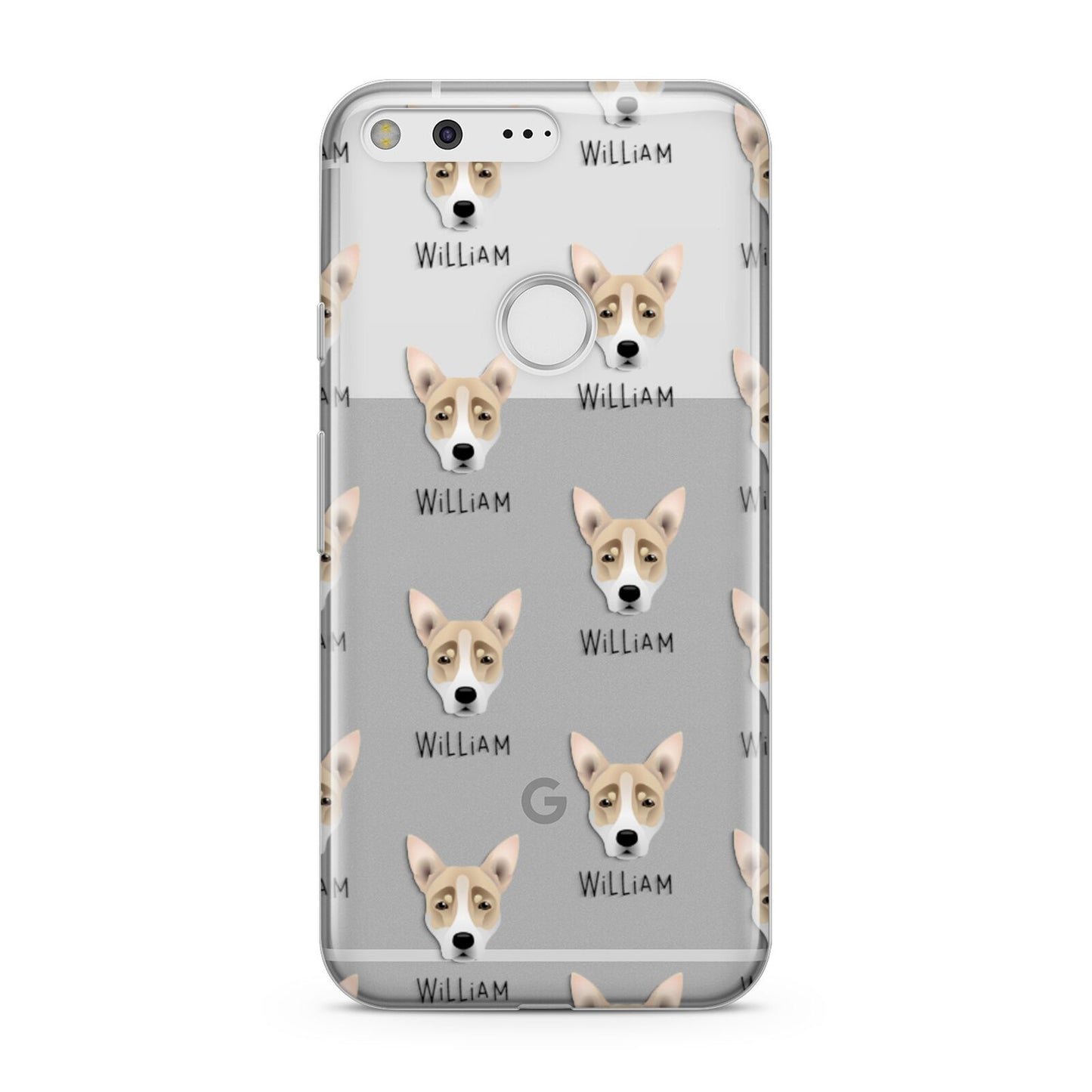 Australian Working Kelpie Icon with Name Google Pixel Case