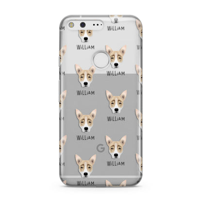 Australian Working Kelpie Icon with Name Google Pixel Case