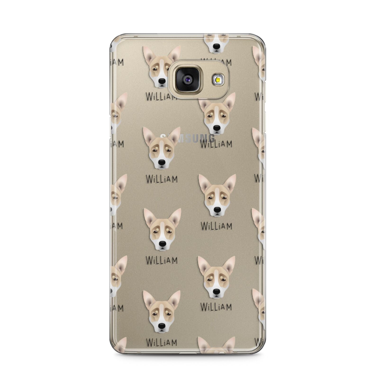 Australian Working Kelpie Icon with Name Samsung Galaxy A5 2016 Case on gold phone