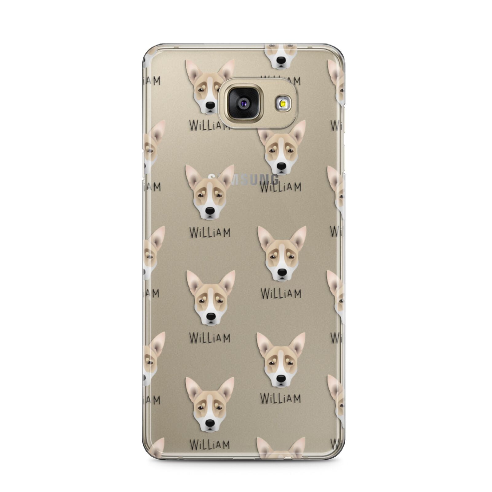 Australian Working Kelpie Icon with Name Samsung Galaxy A5 2016 Case on gold phone
