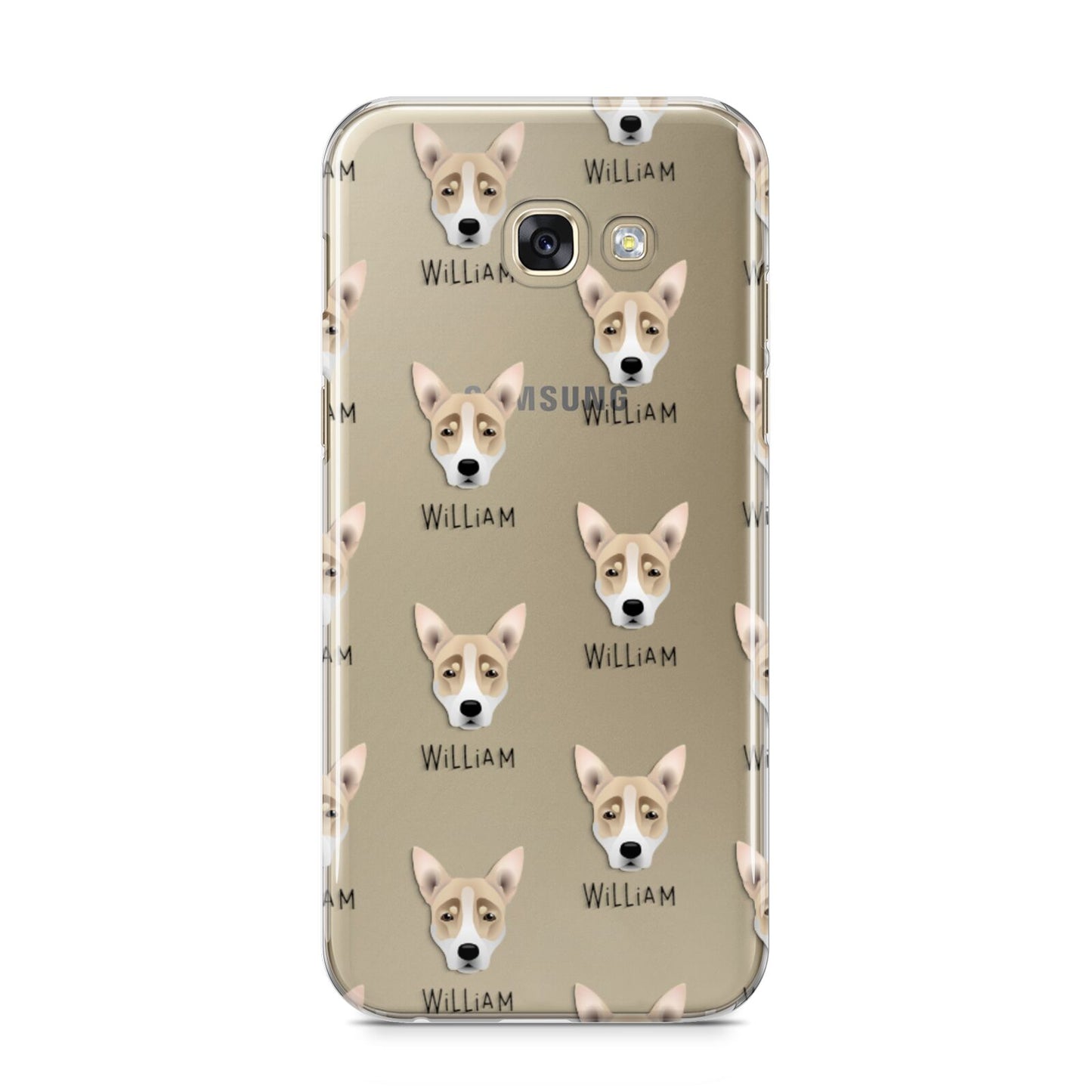 Australian Working Kelpie Icon with Name Samsung Galaxy A5 2017 Case on gold phone