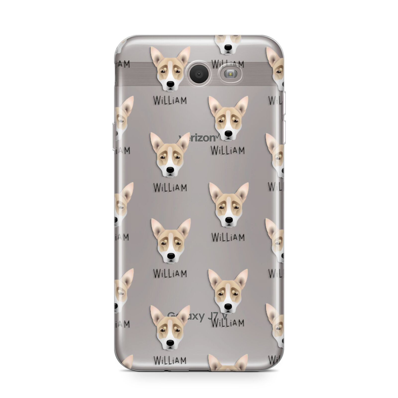 Australian Working Kelpie Icon with Name Samsung Galaxy J7 2017 Case