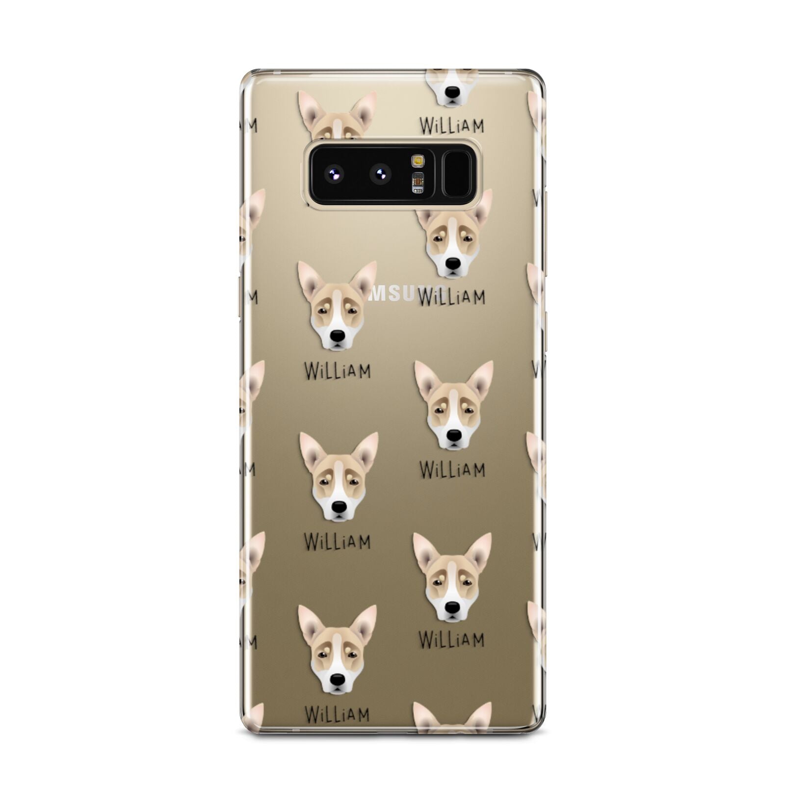 Australian Working Kelpie Icon with Name Samsung Galaxy Note 8 Case