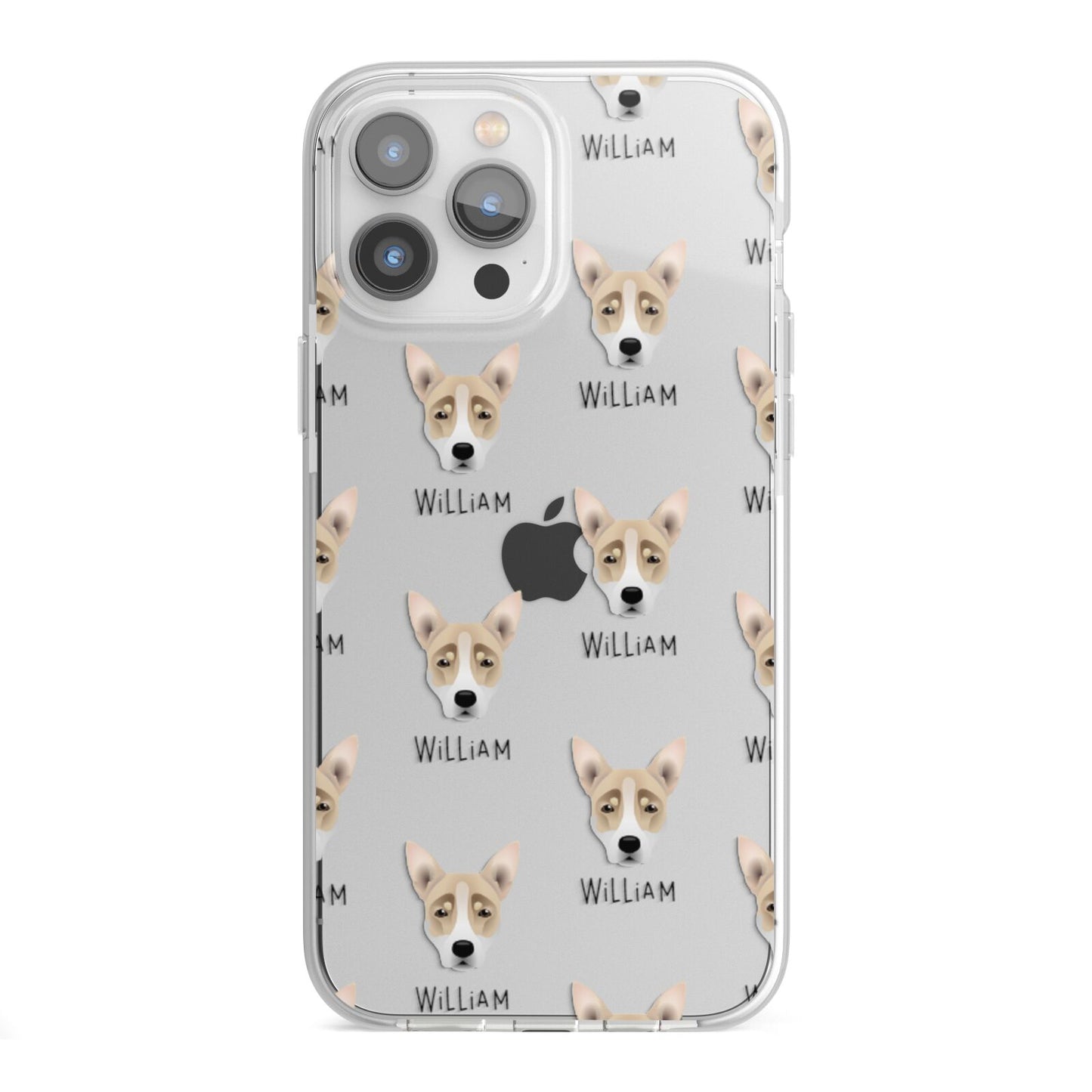 Australian Working Kelpie Icon with Name iPhone 13 Pro Max TPU Impact Case with White Edges