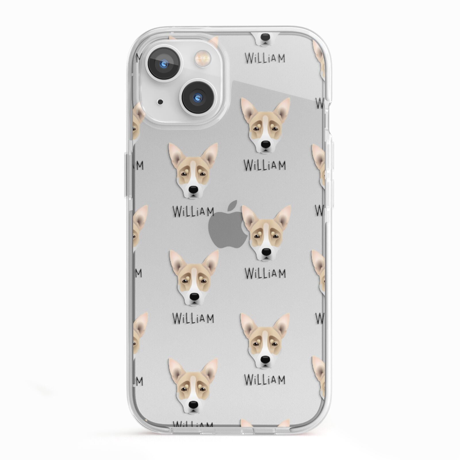 Australian Working Kelpie Icon with Name iPhone 13 TPU Impact Case with White Edges