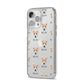 Australian Working Kelpie Icon with Name iPhone 14 Pro Max Clear Tough Case Silver Angled Image