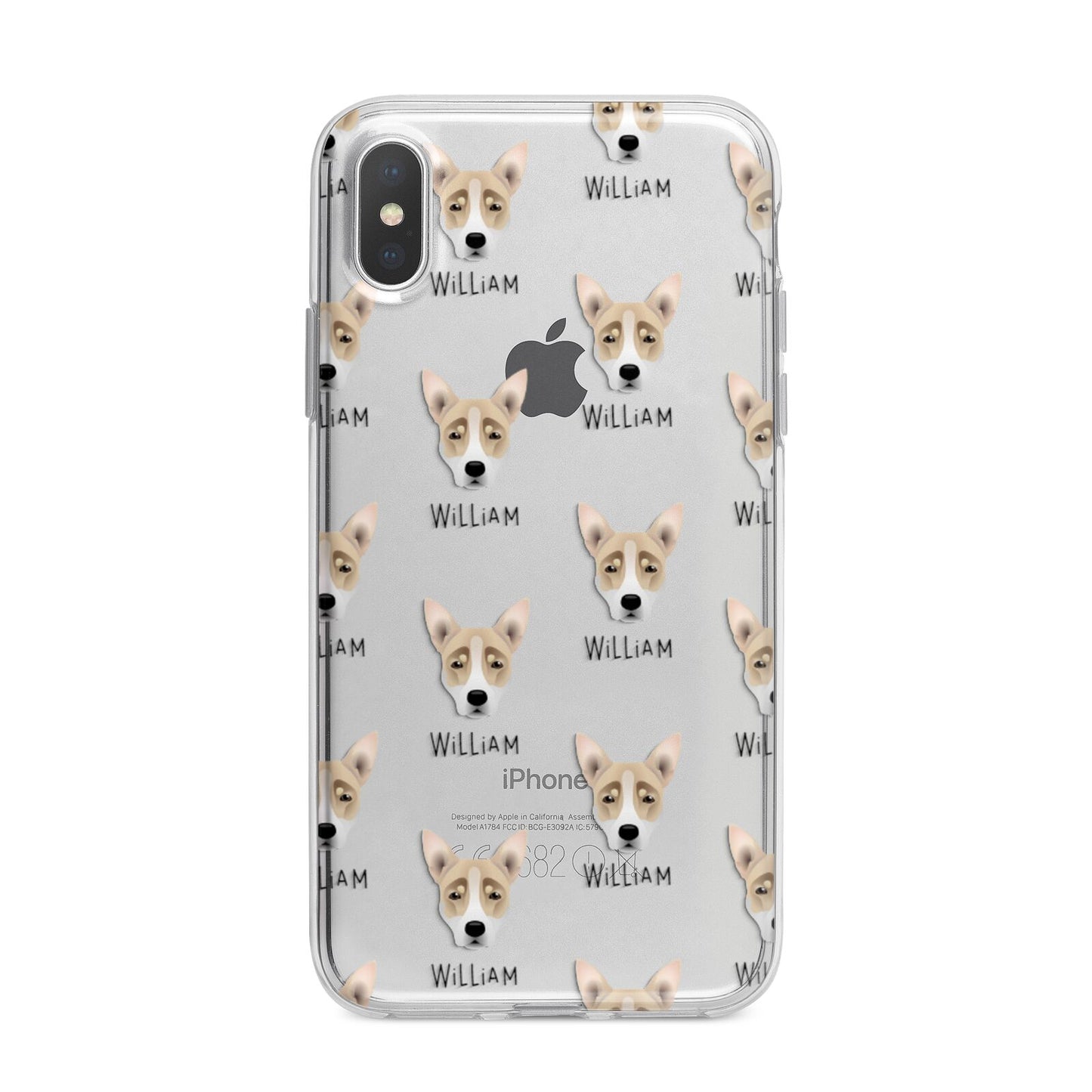 Australian Working Kelpie Icon with Name iPhone X Bumper Case on Silver iPhone Alternative Image 1