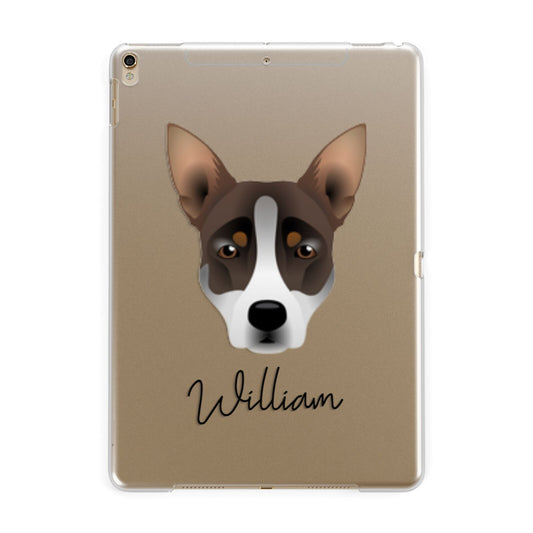 Australian Working Kelpie Personalised Apple iPad Gold Case