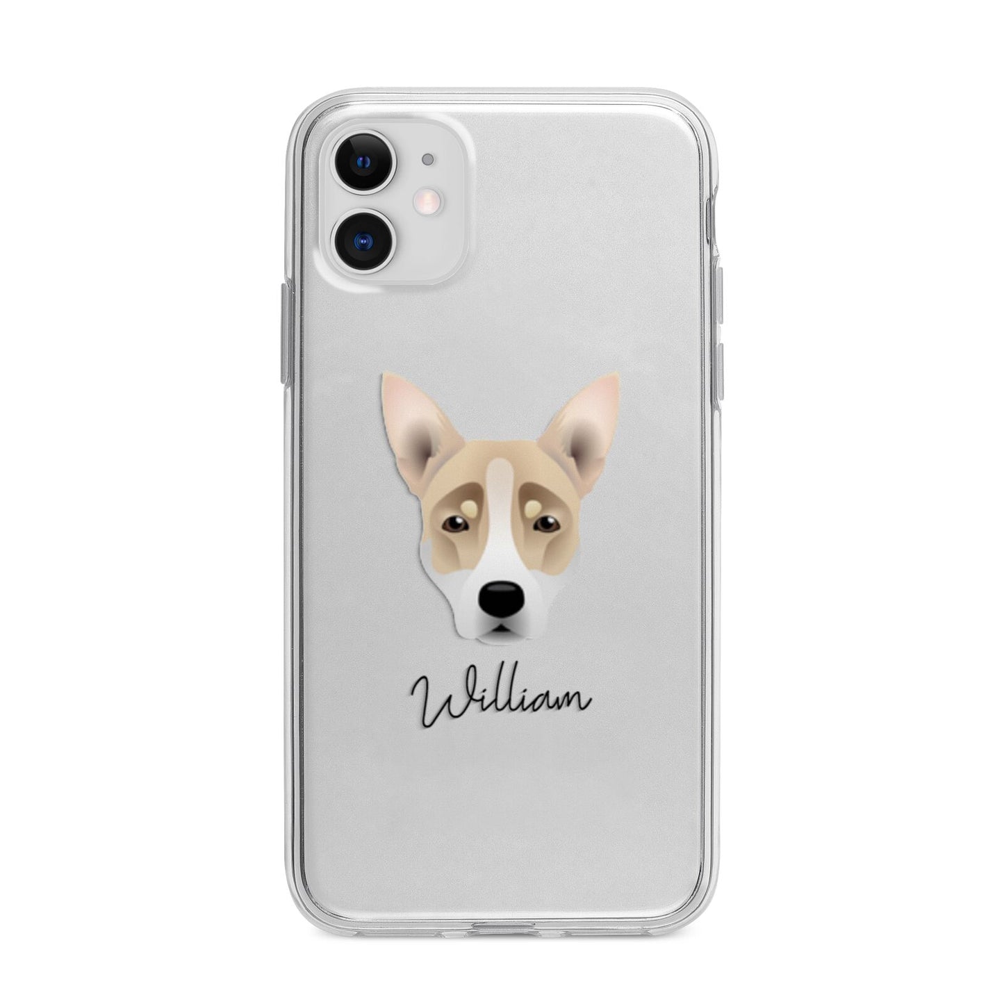 Australian Working Kelpie Personalised Apple iPhone 11 in White with Bumper Case