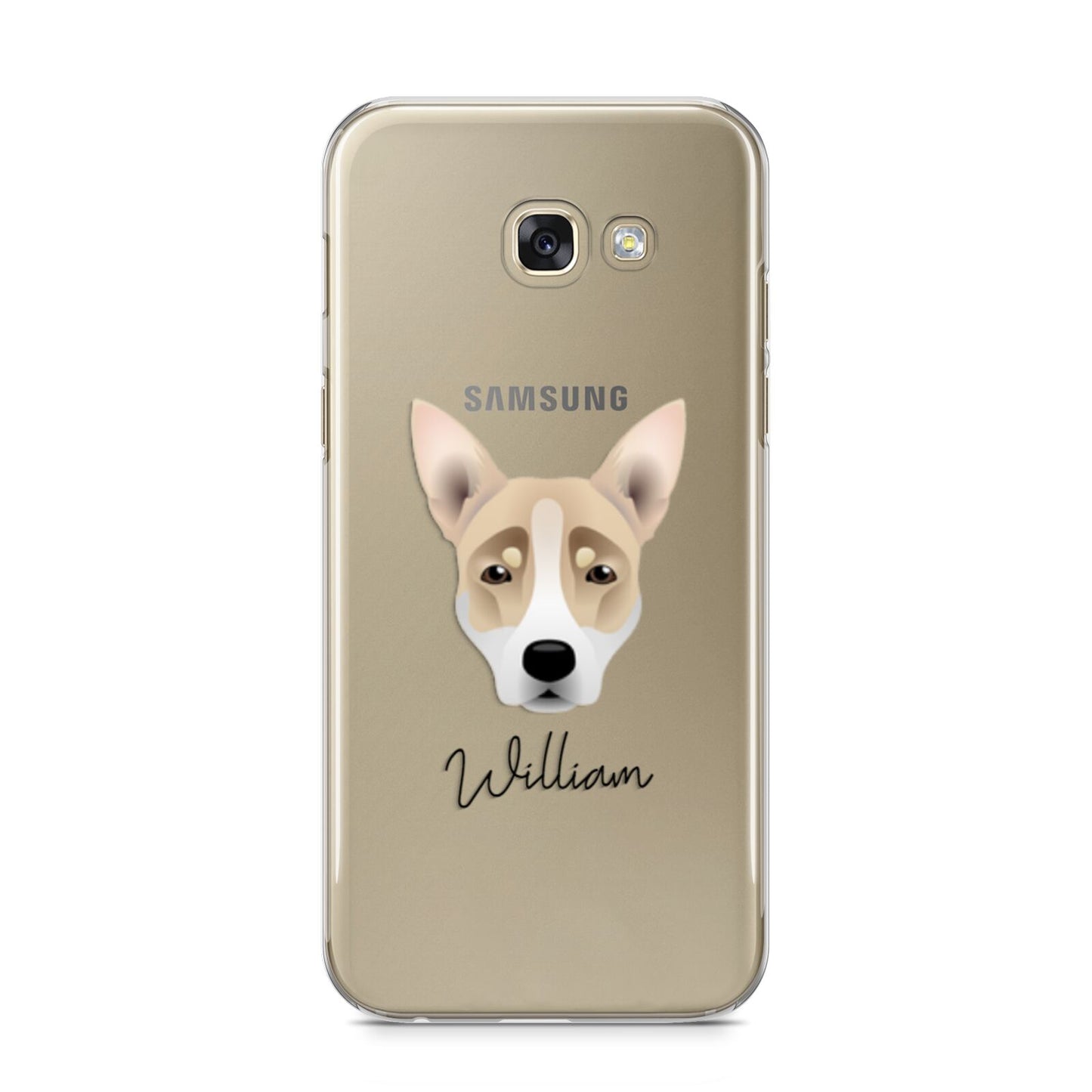 Australian Working Kelpie Personalised Samsung Galaxy A5 2017 Case on gold phone