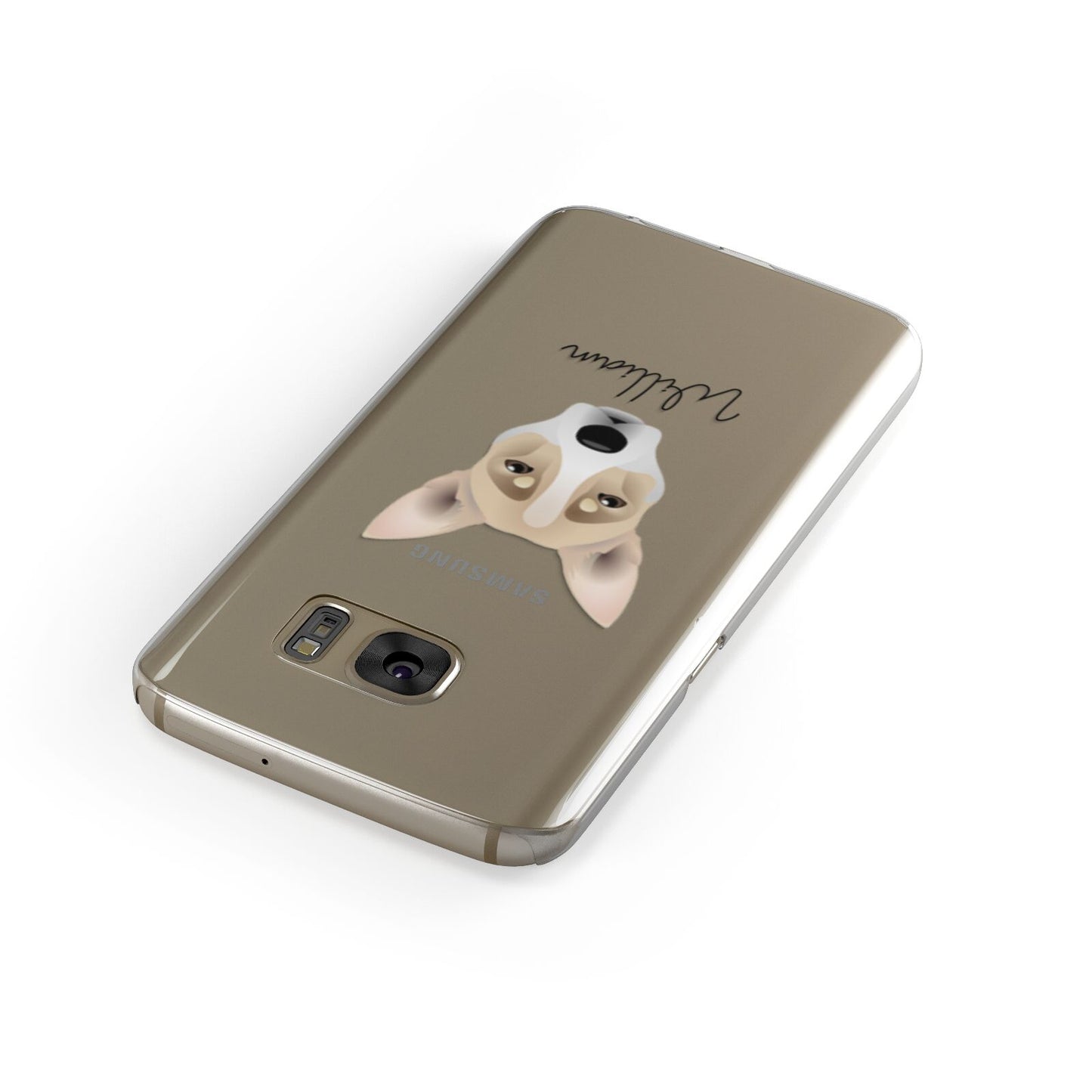 Australian Working Kelpie Personalised Samsung Galaxy Case Front Close Up