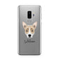 Australian Working Kelpie Personalised Samsung Galaxy S9 Plus Case on Silver phone