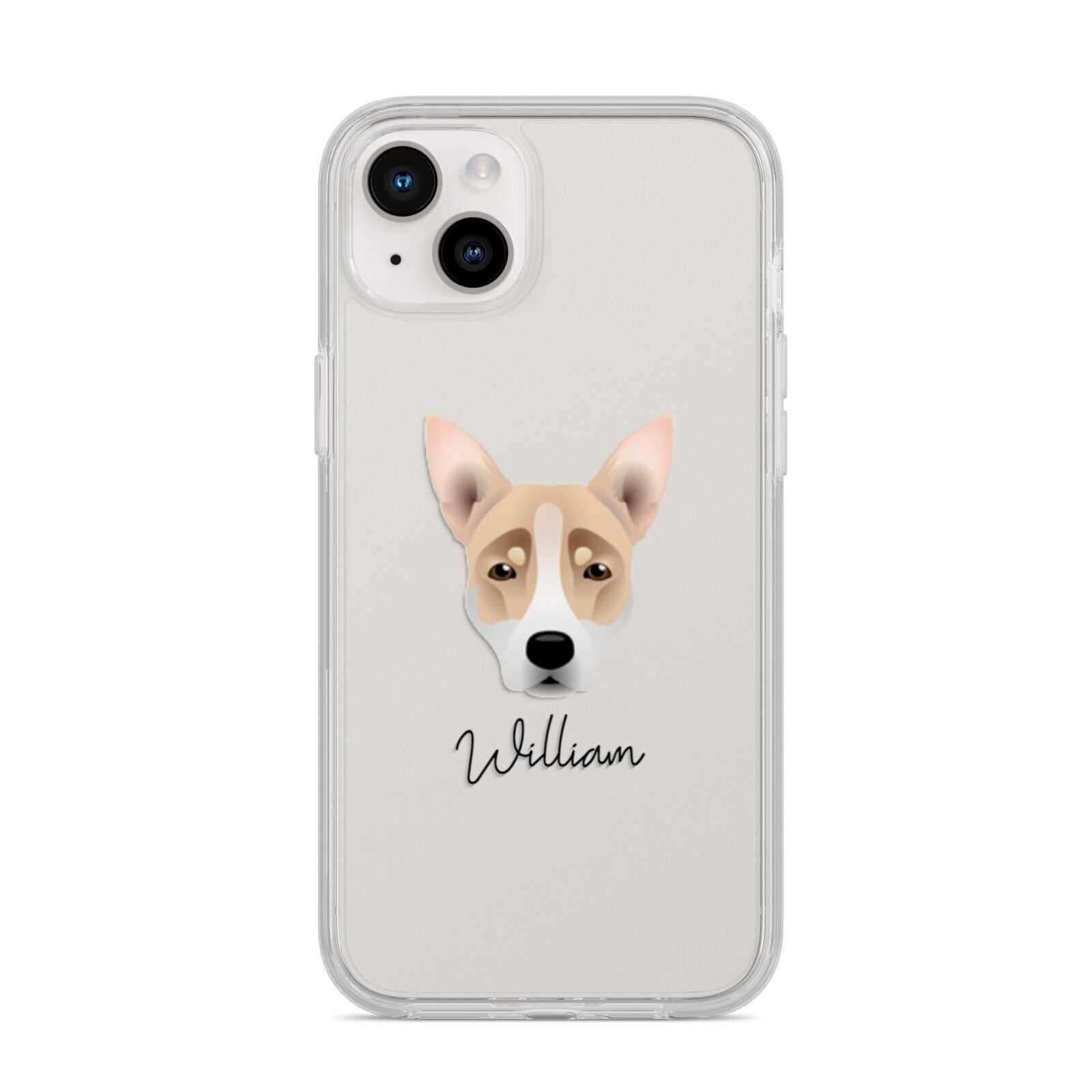 Australian Working Kelpie Personalised iPhone 14 Plus Clear Tough Case Starlight