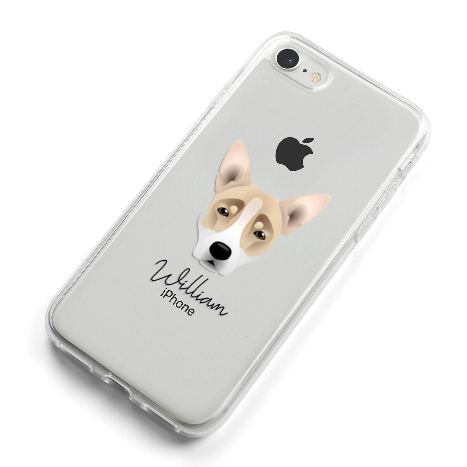 Australian Working Kelpie Personalised iPhone 8 Bumper Case on Silver iPhone Alternative Image