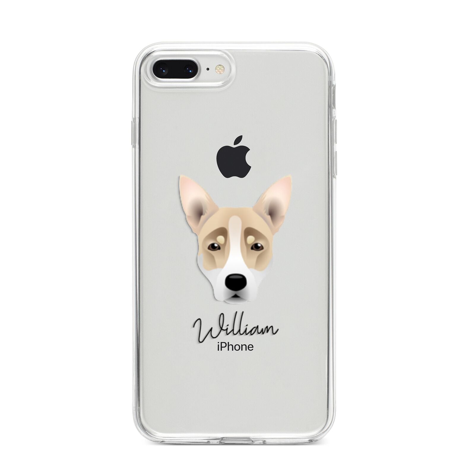 Australian Working Kelpie Personalised iPhone 8 Plus Bumper Case on Silver iPhone