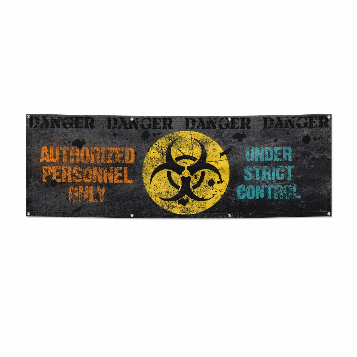 Authorised Personnel Halloween 6x2 Vinly Banner with Grommets