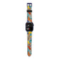 Autumn Leaves Apple Watch Strap Size 38mm with Blue Hardware