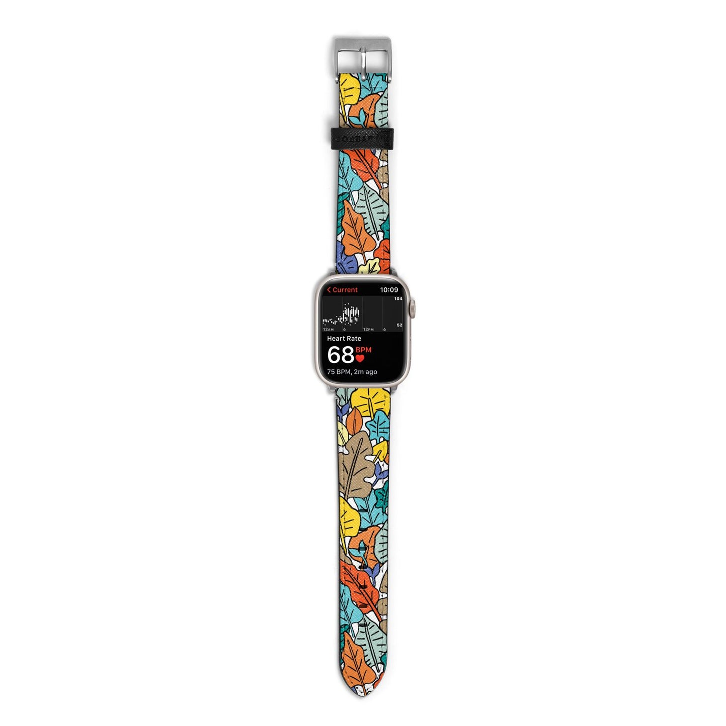 Autumn Leaves Apple Watch Strap Size 38mm with Silver Hardware