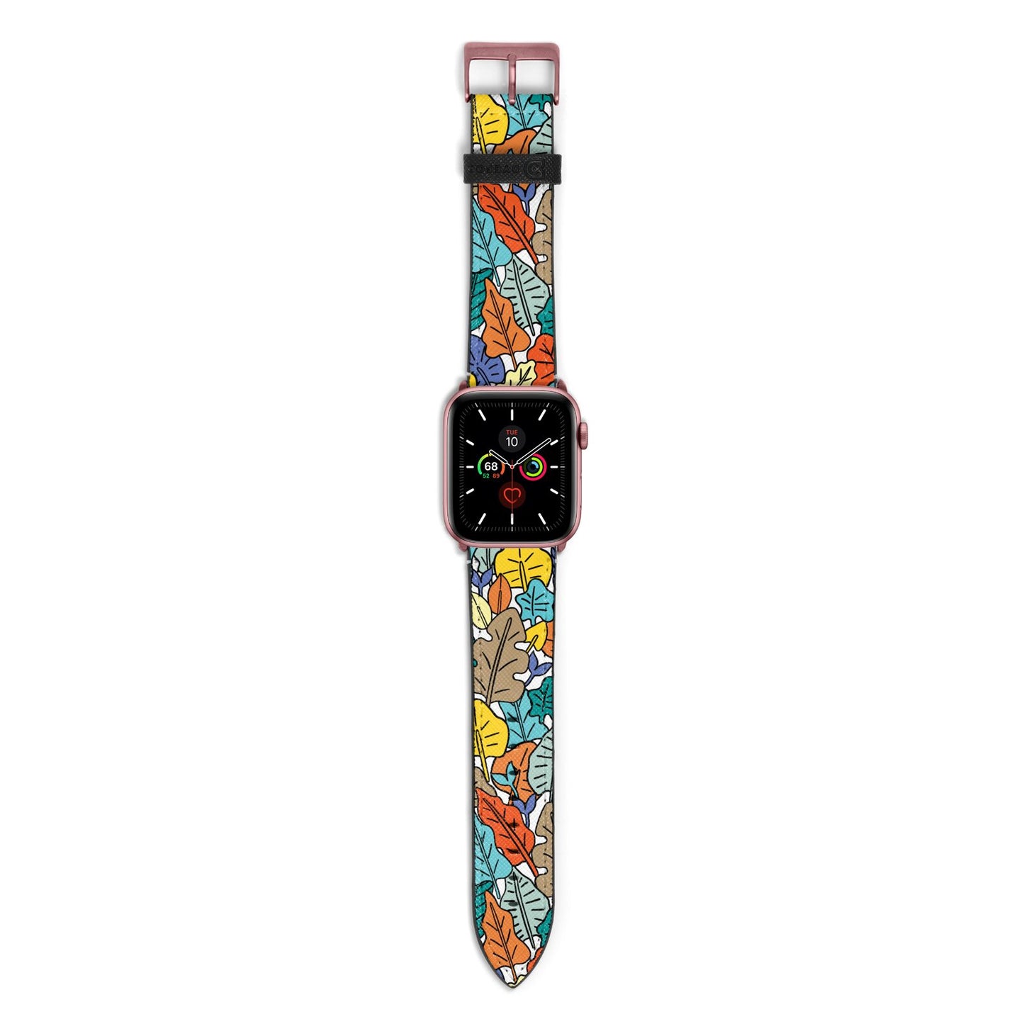 Autumn Leaves Apple Watch Strap with Rose Gold Hardware