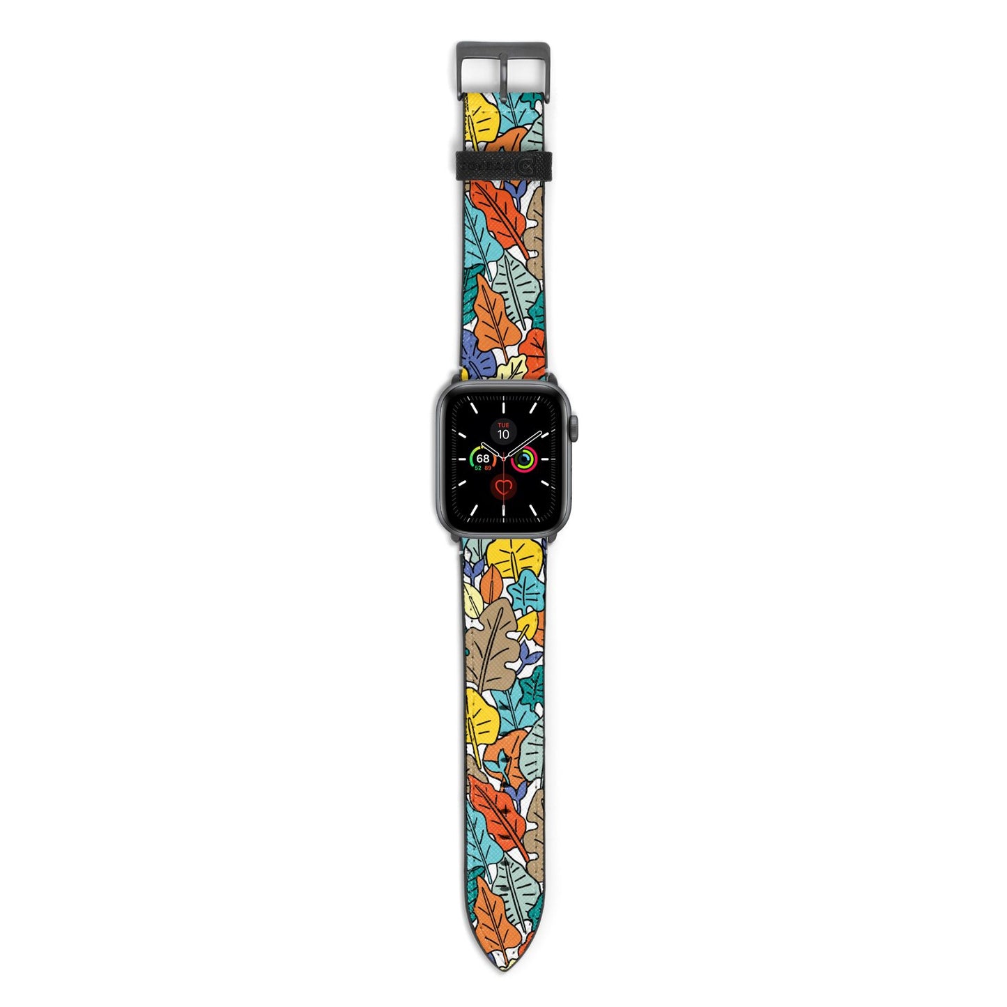 Autumn Leaves Apple Watch Strap with Space Grey Hardware